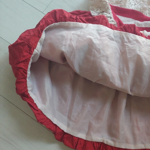 Persnickety Girls Holiday Red Quilted Bubble Skirt - Picture 7 of 10